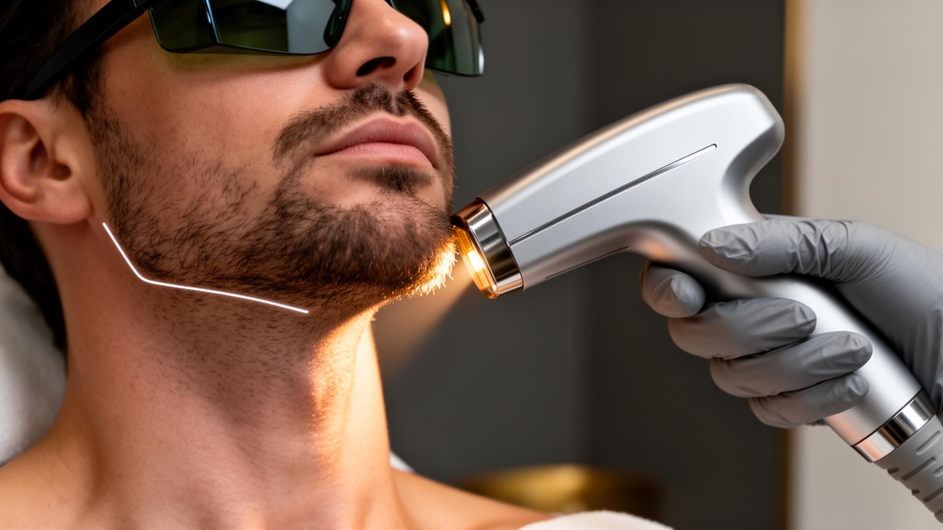 Atendimento masculino discreto com depilação a laser na barba e contorno, New Laser, Toledo/PR